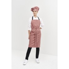 delantal cocina con peto monza 6419 en rosa