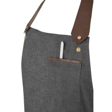 delantal con peto monza 01410 en gris medio