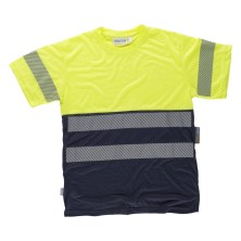 camiseta a.v. workteam c6040 en marino/amarillo