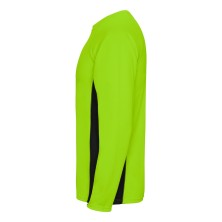 camiseta m/l roly shanghai 6670 en verde fluor/negro