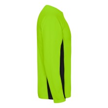 camiseta m/l roly shanghai 6670 en verde fluor/negro
