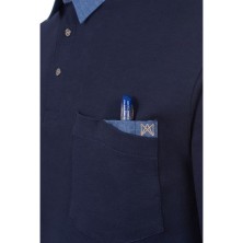 polo m/l monza interlock 4825 en marino