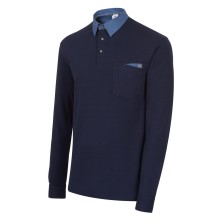 polo m/l monza interlock 4825 en marino