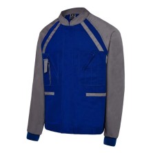 cazadora bicolor monza 1158 en azul/gris