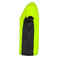 camiseta mujer roly shanghai ca6648 en verde fluor/negro