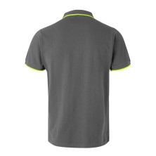 polo velilla 105505 en gris/amarillo fluor