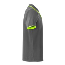polo velilla 105505 en gris/amarillo fluor
