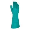 Guante sin soporte de nitrilo flocado juba 821/38 verde