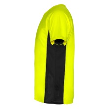 camiseta m/c roly shanghai 6595 en amarillo fluor/negro