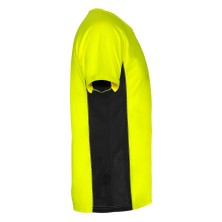 camiseta m/c roly shanghai 6595 en amarillo fluor/negro