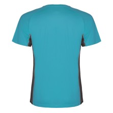 camiseta m/c roly shanghai 6595 en turquesa/plomo oscuro