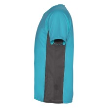 camiseta m/c roly shanghai 6595 en turquesa/plomo oscuro