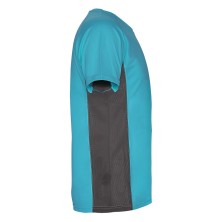 camiseta m/c roly shanghai 6595 en turquesa/plomo oscuro