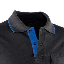 polo m/l juba top range en negro/azulina