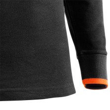 polo m/l juba top range en negro/naranja