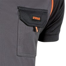 polo juba top range en gris/negro/naranja