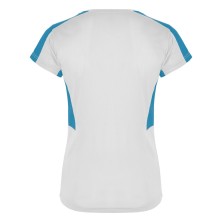 camiseta roly suzuka 6657 en blanco/turquesa