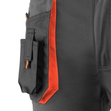 pantalon juba top range en gris/negro/naranja