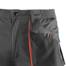 pantalon juba top range en gris/negro/naranja