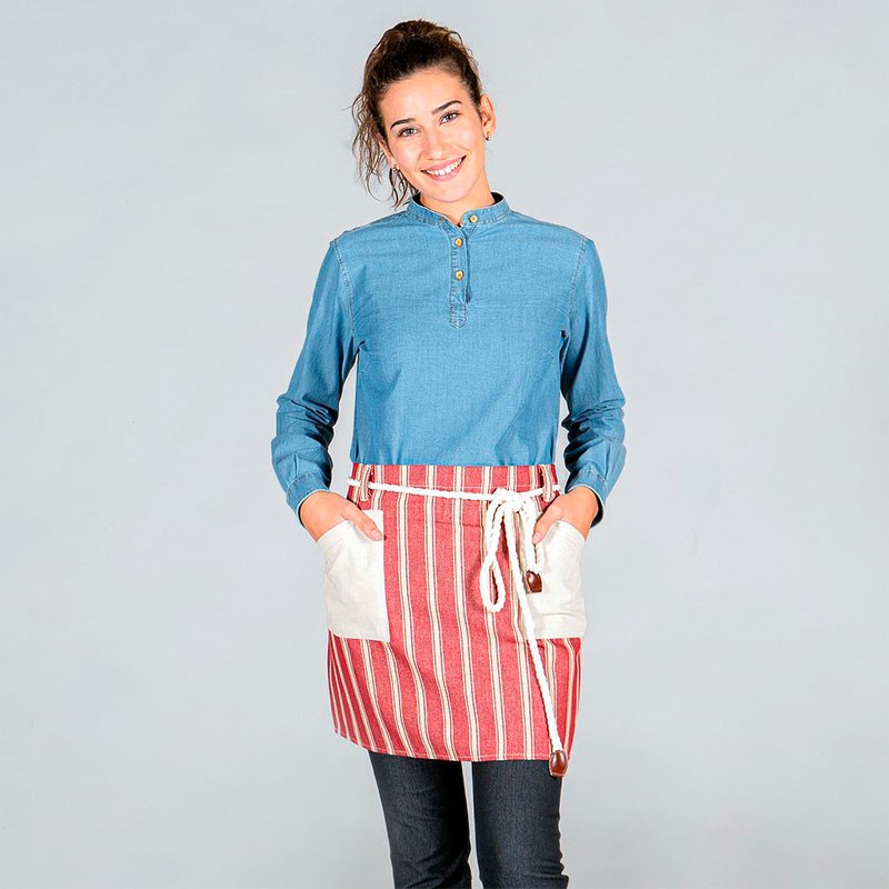 Delantal sin peto garys loneta rayas 157500