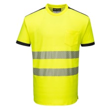 camiseta a.v. portwest t181 en amarillo/negro