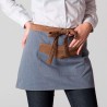 Delantal corto garys antelina 149100 azul grisaceo