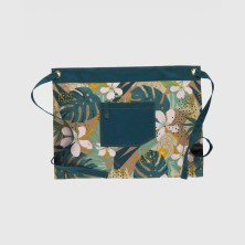 delantal frances workteam m757 en hojas tropicales/verde oscuro