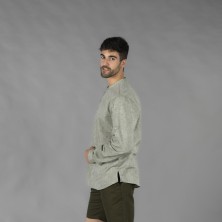 camisa m/l garys tiwi 210007 en verde musgo