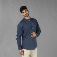 camisa m/l garys tiwi 210007 en verde musgo