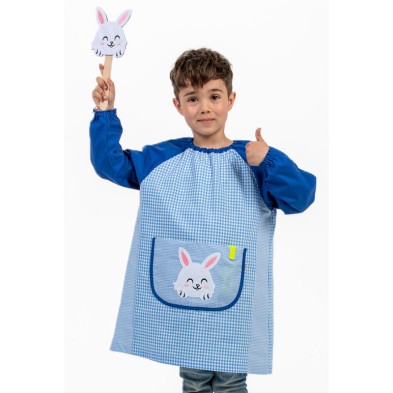 Babi Infantil Dyneke Azul Bordado Conejito 0987681