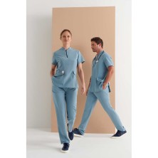 pantalon mujer monza volans 12.02 en azul ceniza