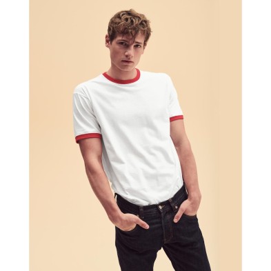 Camiseta Fruit Of The Loom Ringer