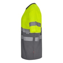 camiseta a.v. velilla 305613 en gris/amarillo fluor