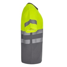 camiseta a.v. velilla 305613 en gris/amarillo fluor
