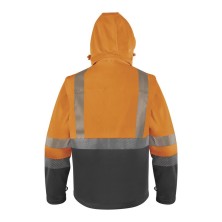 chaqueta softshell a.v. delta plus fast en naranja fluor/gris