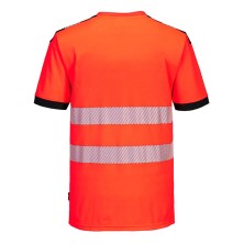 camiseta a.v. portwest t181 en rojo/negro