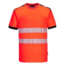 camiseta a.v. portwest t181 en rojo/negro