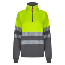 sudadera a.v. velilla 305703 en gris/amarillo fluor