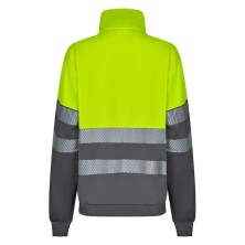 sudadera a.v. velilla 305703 en gris/amarillo fluor