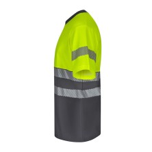 camiseta a.v. mc velilla 305509 en gris/amarillo fluor