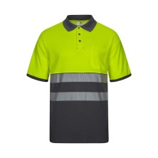 polo a.v. velilla 305523 en gris/amarillo fluor