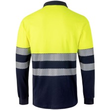 polo a.v. velilla 305525 en marino/amarillo fluor