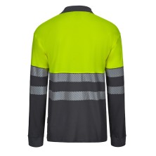 polo a.v. velilla 305525 en gris/amarillo fluor