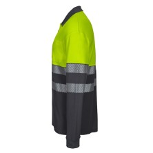 polo a.v. velilla 305525 en gris/amarillo fluor