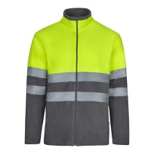 chaqueta polar a.v. velilla 301503 en gris/amarillo fluor