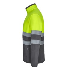 chaqueta polar a.v. velilla 301503 en gris/amarillo fluor