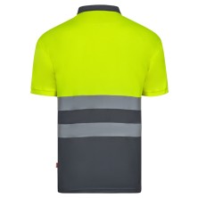 polo a.v. velilla 305504 en gris/amarillo fluor