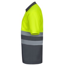 polo a.v. velilla 305504 en gris/amarillo fluor