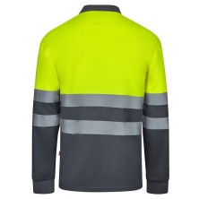 polo a.v. velilla 305507 en gris/amarillo fluor