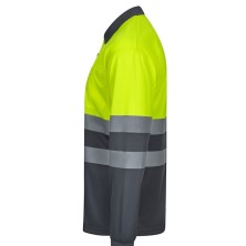 polo a.v. velilla 305507 en gris/amarillo fluor